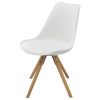 Dining Chairs 4 pcs White Faux Leather