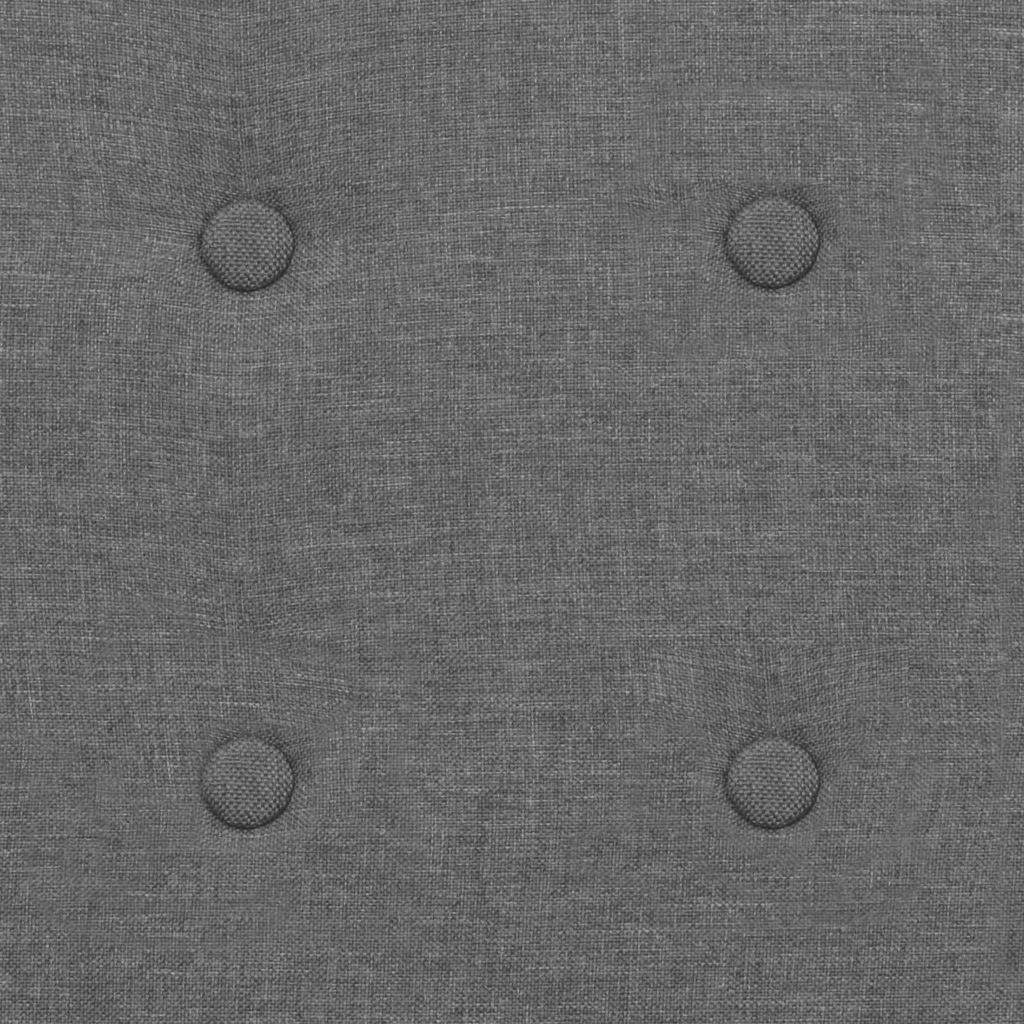 Armchair Light Grey Steel and Fabric