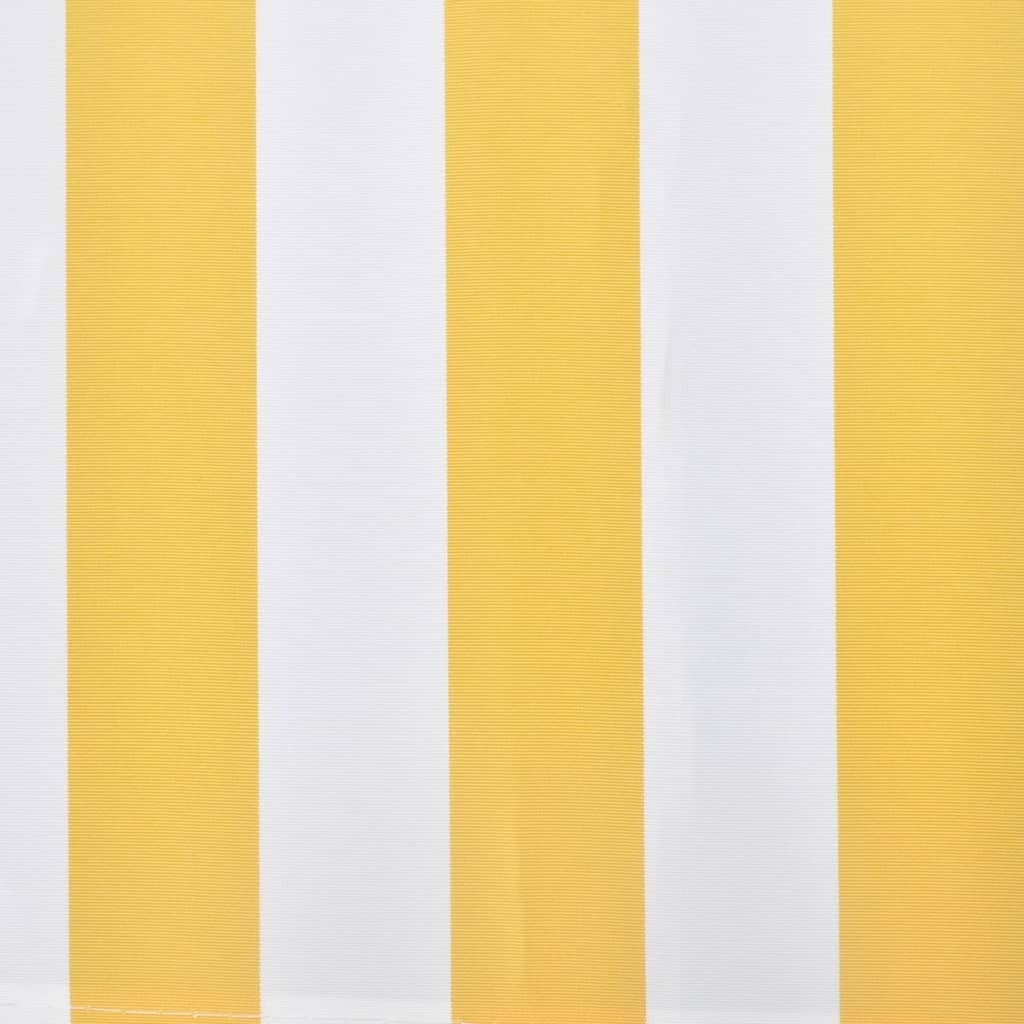 Folding Awning 400 cm Yellow & White
