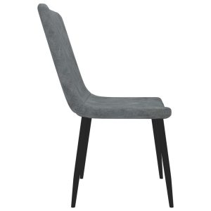 Dining Chairs 2 pcs Grey Faux Leather