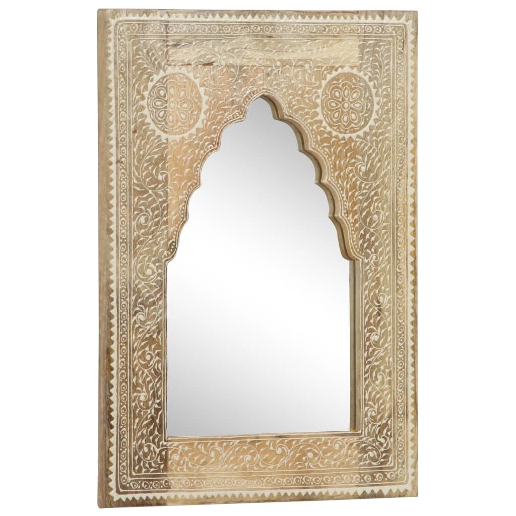 Hand Painted Mirror 40×55 cm Solid Mango Wood