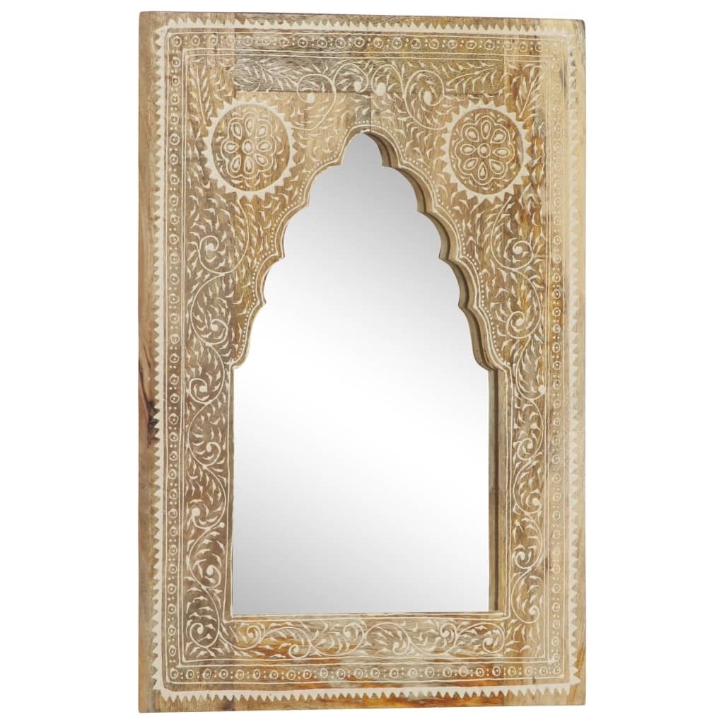 Hand Painted Mirror 40×55 cm Solid Mango Wood