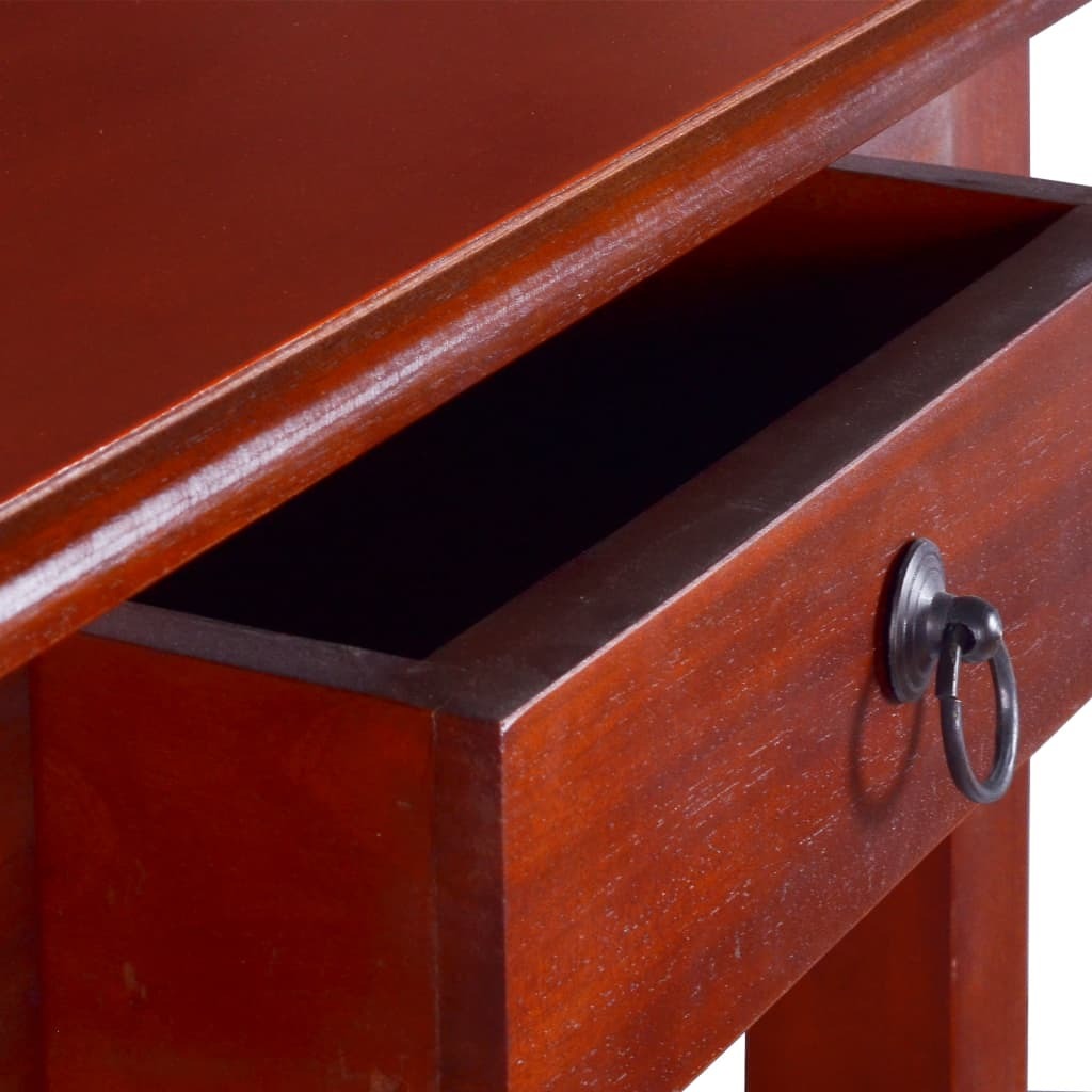 Console Table Classical Brown 60x30x75 cm Solid Mahogany Wood