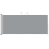 Patio Retractable Side Awning 200x500cm Grey