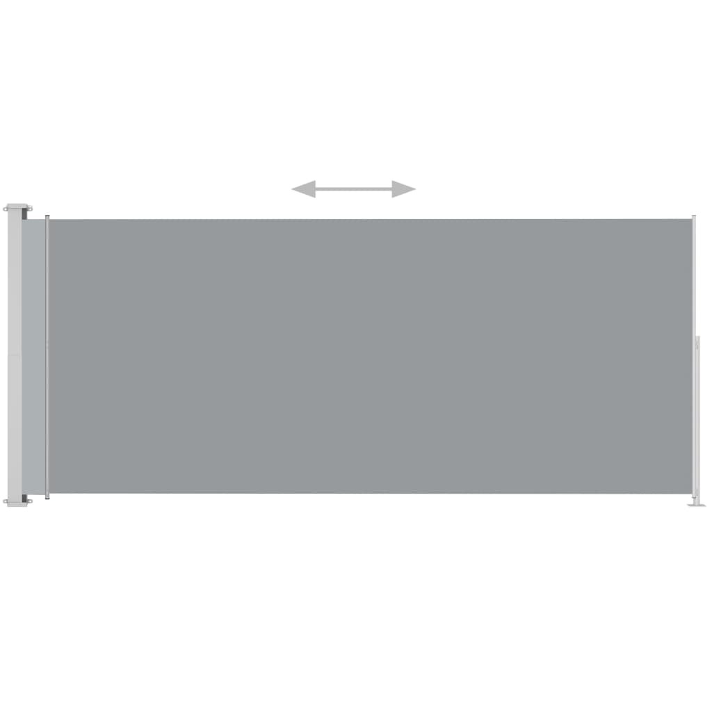 Patio Retractable Side Awning 220x500cm Grey