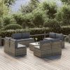 Garden Sofas Grey 57x57x56 cm Poly Rattan