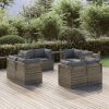 Garden Sofas Grey 57x57x56 cm Poly Rattan