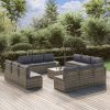 Garden Sofas Grey 57x57x56 cm Poly Rattan