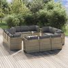 Garden Sofas Grey 57x57x56 cm Poly Rattan