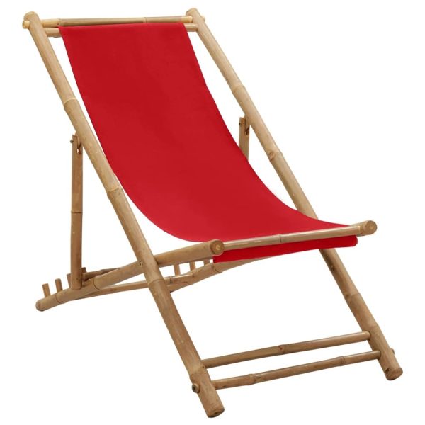 Deck Chair Bamboo and Canvas