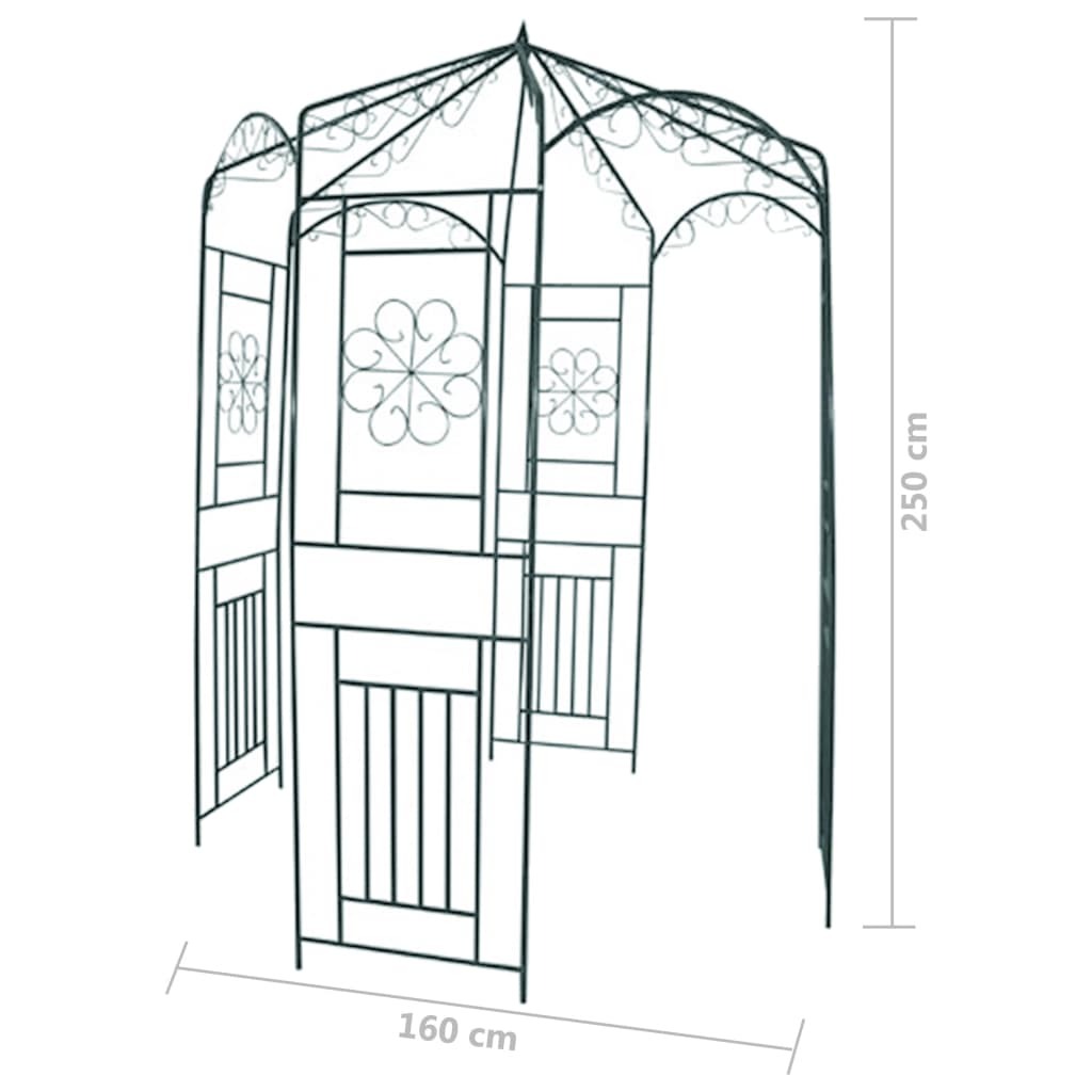 Garden Arch 250 cm Dark Green