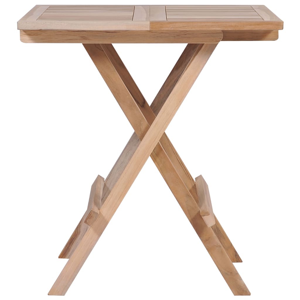 Folding Bistro Table 60x60x65 cm Solid Teak Wood