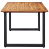 Garden Table with U-shaped Legs 180x90x75 cm Solid Acacia Wood