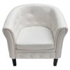 Tub Chair White Faux Leather