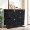 Chest of 5 Drawers Storage Cabinet Dresser Lowboy Organizer Suede Drawer