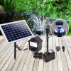 Solar Pond Pump with Battery Kit LED Lights 6.6FT