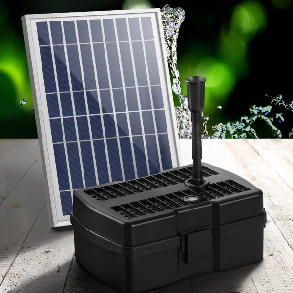 Solar Pond Pump with Eco Filter Box Water Fountain Kit