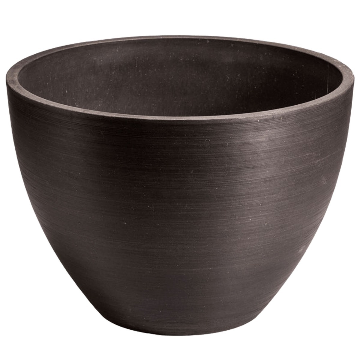 Polished Planter Bowl 30cm – Black
