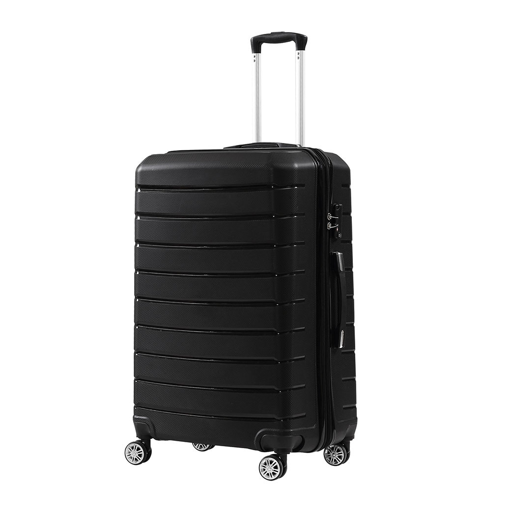28″ Travel Luggage Carry On Expandable Suitcase Trolley Lightweight Luggages – Black