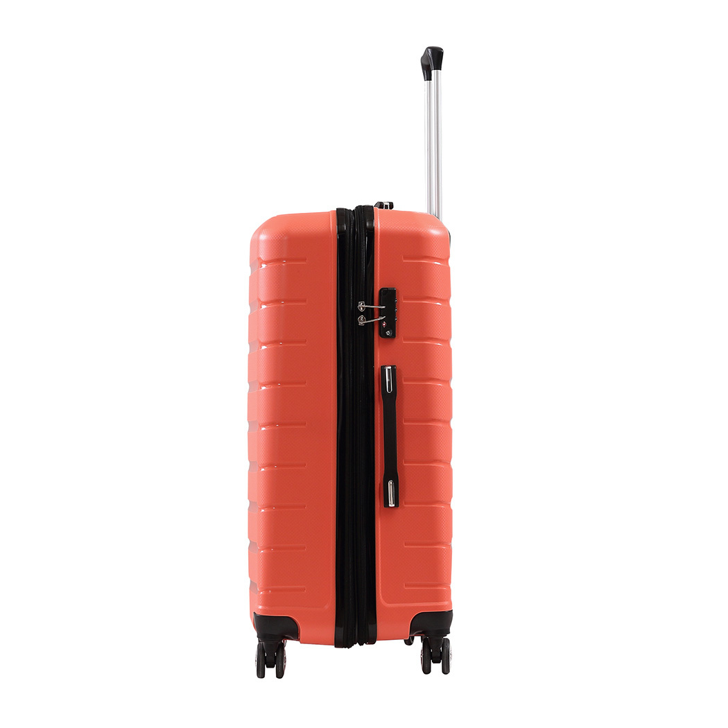 28″ Travel Luggage Carry On Expandable Suitcase Trolley Lightweight Luggages – Coral
