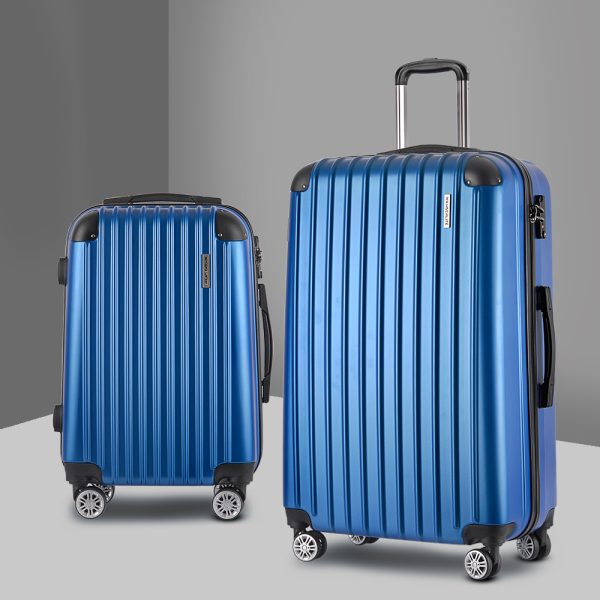 2pc Luggage Trolley Suitcase Sets Travel TSA Hard Case