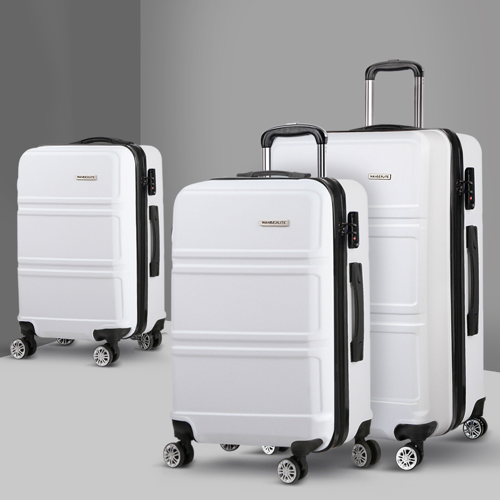 Luggage Trolley Travel Suitcase Set TSA Lock Hard Case