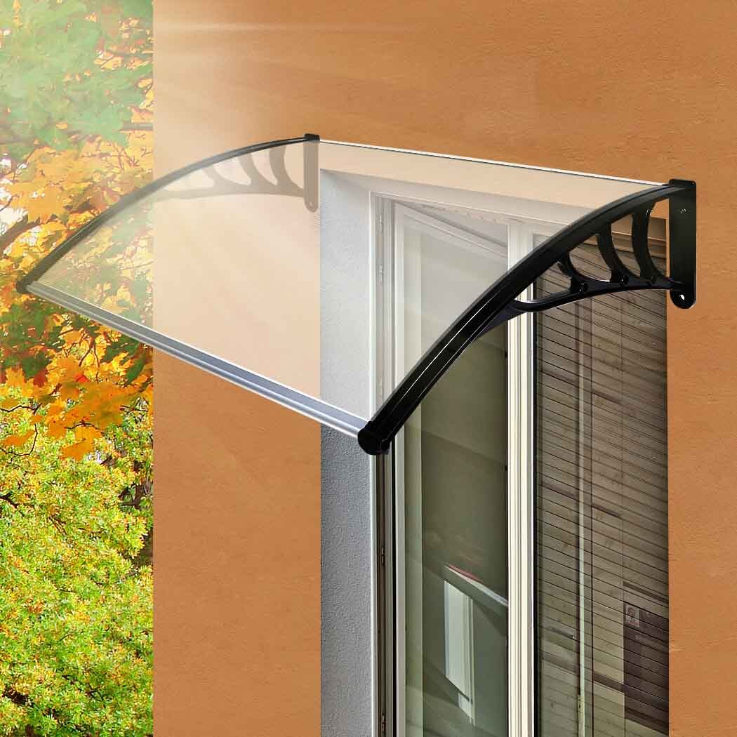 Window Door Awning Outdoor Canopy UV Patio Sun Shield Rain Cover DIY – 1 x 1.2 M, Transparent