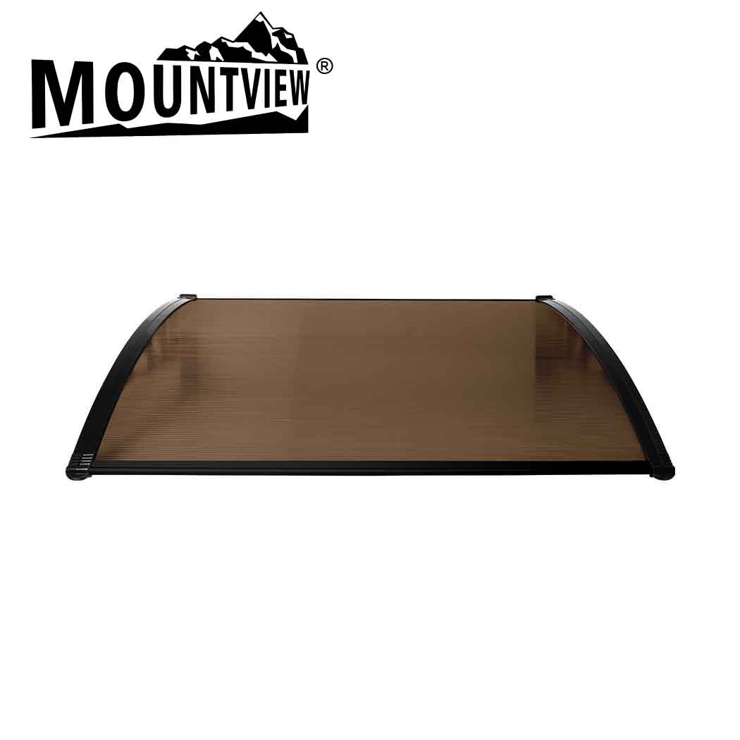 Window Door Awning Outdoor Canopy UV Patio Sun Shield Rain Cover DIY – 1 x 1.5 M, Black