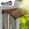 Window Door Awning Outdoor Canopy UV Patio Sun Shield Rain Cover DIY – 1 x 1.5 M, Black