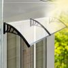Window Door Awning Outdoor Canopy UV Patio Sun Shield Rain Cover DIY – 1 x 2.4 M, Transparent