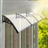 Window Door Awning Outdoor Canopy UV Patio Sun Shield Rain Cover DIY – 1 x 4 M, Transparent