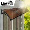 Window Door Awning Outdoor Canopy UV Patio Sun Shield Rain Cover DIY – 1 x 4 M, Black
