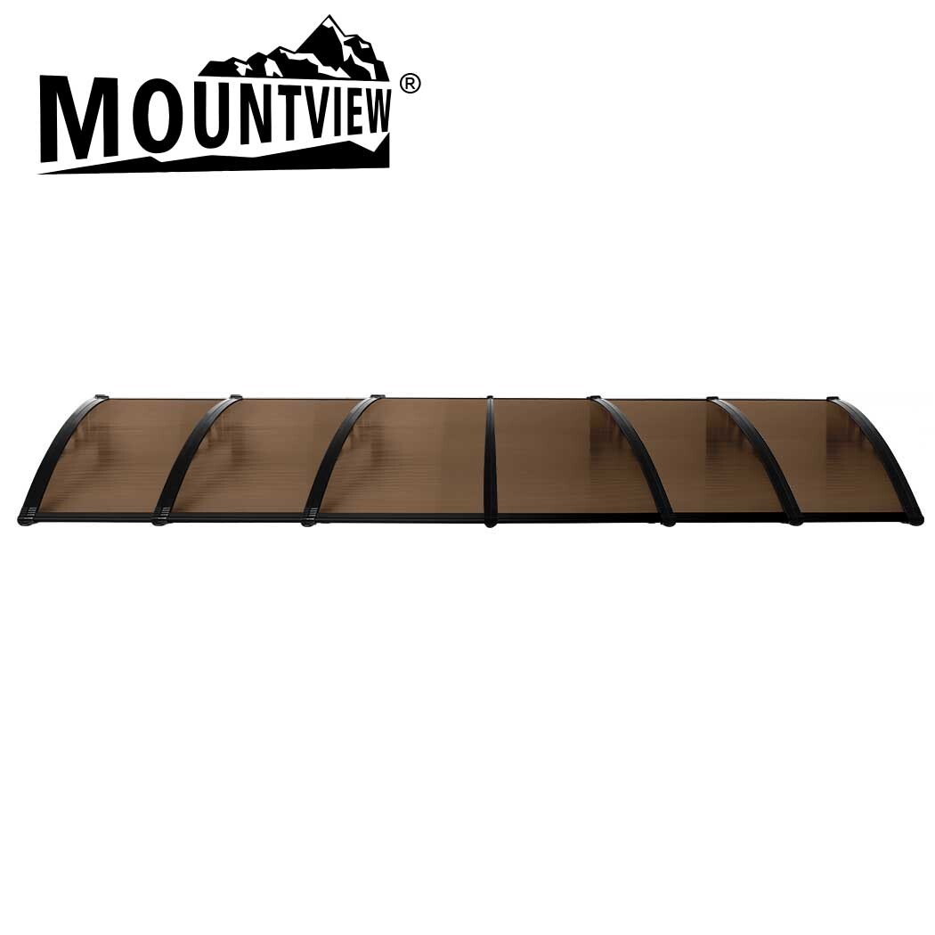 Window Door Awning Outdoor Canopy UV Patio Sun Shield Rain Cover DIY – 1 x 6 M, Black