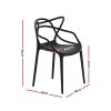 PP Outdoor Dining Chairs X4 Portable Stackable Chair Patio Furniture