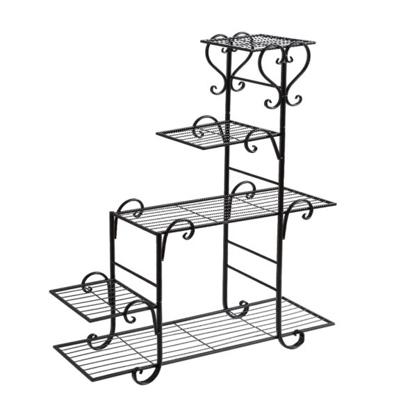 Outdoor Indoor Plant Stand Metal Flower Pot Garden Corner Shelf Stands