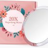 20X Magnifying Hand Mirror Two Sided Use for Makeup Application, Tweezing, and Blackhead/Blemish Removal