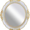 Oval Antique Vintage Hanging Wall Mirror for Bedroom and Livingroom (38 x 33 cm)