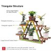 6 Tier Plant Stands Star Flower Shelf Outdoor Indoor Wooden Planter Corner Pots