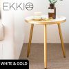 3 Legged Round Side Table (White & Gold) EK-TST-100-YXH