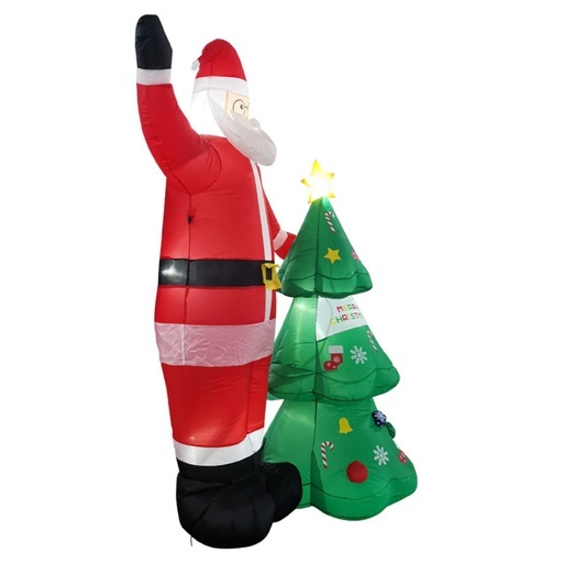 2.5m Santa and Christmas Tree Christmas Inflatable with LED FS-INF-01