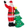 2.5m Santa and Christmas Tree Christmas Inflatable with LED FS-INF-01