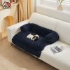 Pet Sofa Cover Soft with Bolster S Size (Dark Blue) FI-PSC-120-SMT
