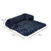 Pet Sofa Cover Soft with Bolster S Size (Dark Blue) FI-PSC-120-SMT