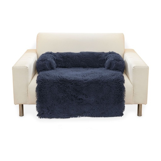 Pet Sofa Cover Soft with Bolster L Size (Dark Blue) FI-PSC-122-SMT