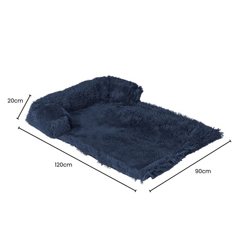 Pet Sofa Cover Soft with Bolster XL Size (Dark Blue) FI-PSC-123-SMT