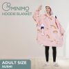 Hoodie Blanket Adult (Pink Sushi)