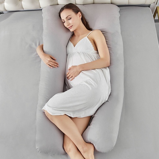 Pregnancy/Maternity/Nursing Pillow with Pillowcase (Grey) GO-PP-100-BL