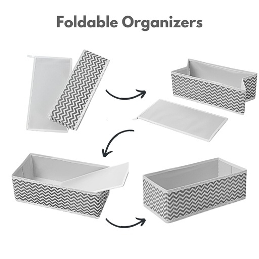 8 Set Foldable Clothes Storage Organizers in 3-Size (Stripe) GO-COZ-102-JX