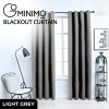 Blackout Window Curtains for Thermal Insulated Room (Set of 2, W132cm x D213cm, Light Grey)