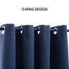 Blackout Window Curtains for Thermal Insulated Room (Set of 2, W132cm x D213cm, Dark Blue)